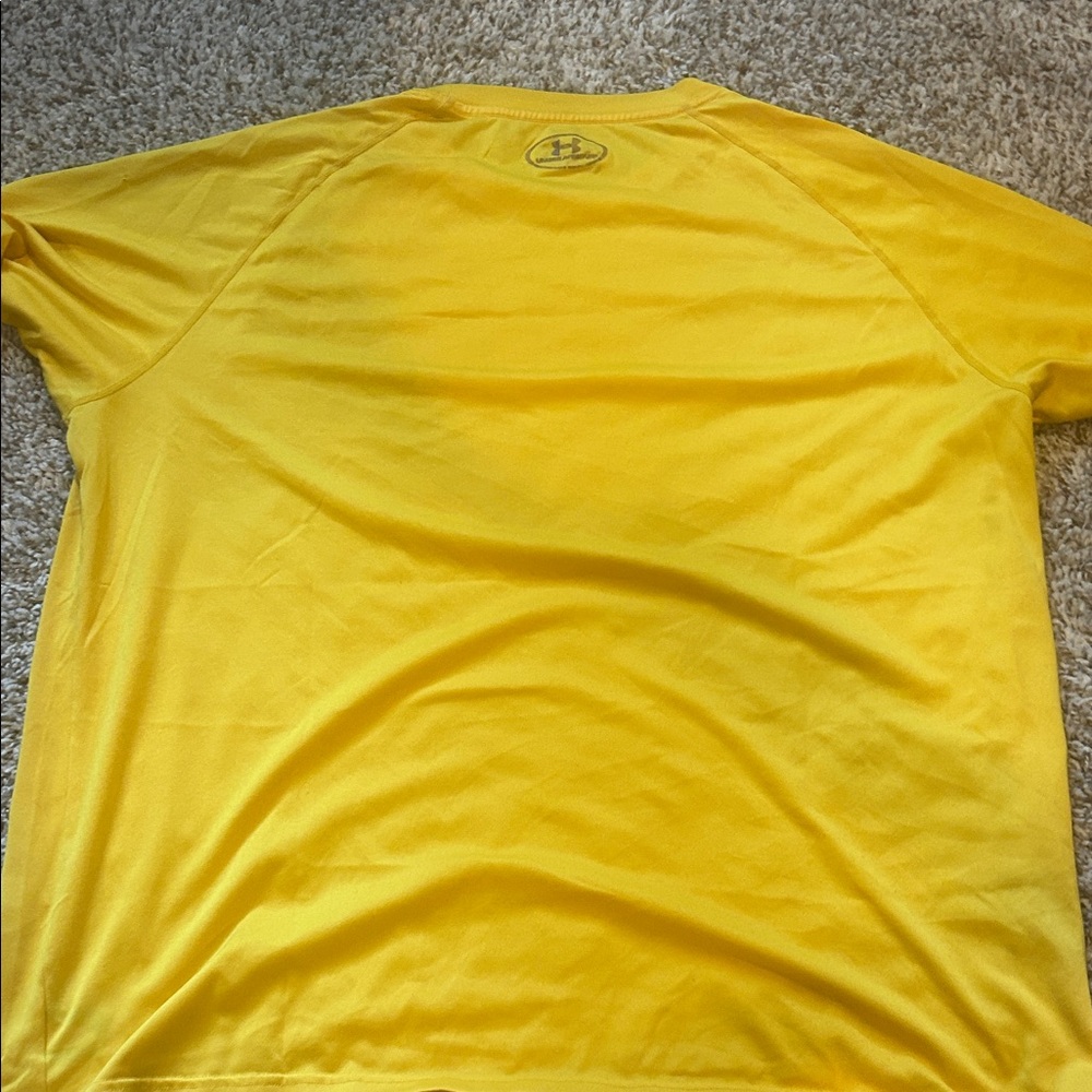 Under Armour Men's Bright Yellow Tee - Picture 4 of 4